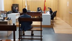 El acusado, en el juicio en Ourense