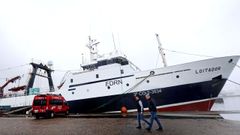 El Loitador, amarrado en los muelles de Vigo este fin de semana despu�s de su reforma integral.