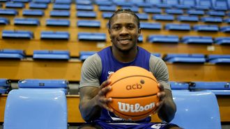 Jordan Walker, despu�s del entrenamiento de este martes en el Pazo dos Deportes de Lugo