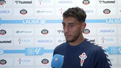 El jugador del Celta Sebasti�n C�ceres, tras el duelo ante el M�laga.