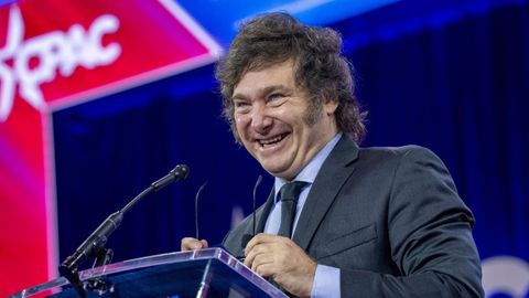 Milei, en una conferencia del Partido Conservador de EE.UU.