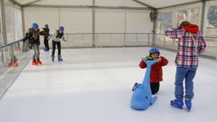 Pista de hielo en una edici�n pasada en la Alameda compostelana