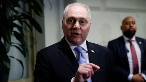 Steve Scalise, representante republicano por Luisiana, tras anunciar su renuncia a presentarse a la presidencia de la C�mara de Representantes.