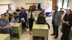 M�s de 10 alumnos estuvieron presentes en el acto.