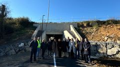 Visita del alcalde de Siero, ngel Garca, al fin de las obras de la conexin peatonal y ciclista entre Lugones y La Fresneda