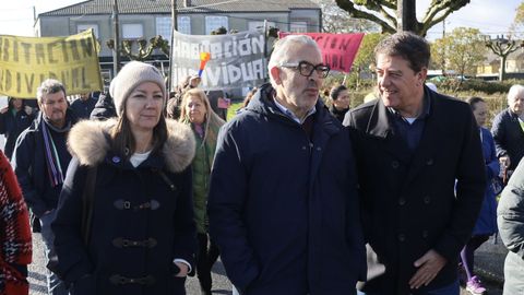 Besteiro junto al alcalde de Lugo, Miguel Fern�ndez, este s�bado en As G�ndaras.