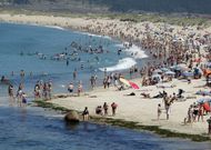 A Lanzada, la playa emblema de la comarca, lleva a�os presumiendo de bandera azul. 