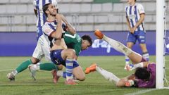 Carmona lamentando el remate del empate de Il Demoni.