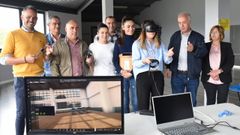 Gonzalo Dur�n boxea en la presentaci�n de Tecnobenestar