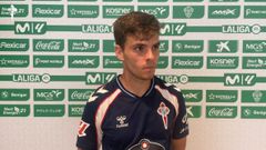 El futbolista del Celta Aleix Febas, tras el partido ante el Elche.
