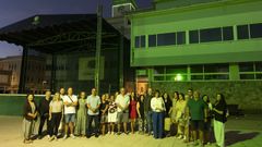 Iluminaci�n del Concello de Carballo de color verde con motivo del D�a del Alzh�imer