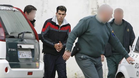 Japito, en una de sus conducciones al juzgado, en imagen de archivo, a�o 2011