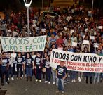 Una concentraci�n multitudinaria apoy� a Kiko en O Grove. 