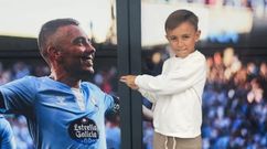 Pablo Antepazo Parcero, ante una imagen de Iago Aspas en Balados.