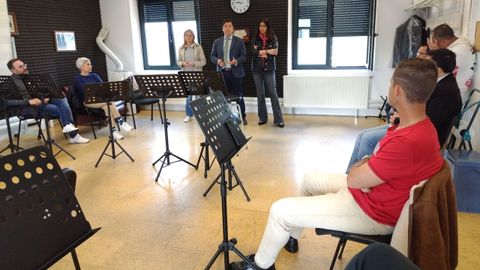 Los candidatos de Ciudadanos con msicos de la Banda Municipal de Lugo