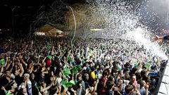 Actuaci�n de la Panorama la noche anterior, en Ribadeo.