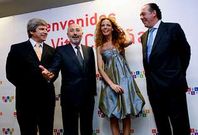Jaime Lopes, con Javier Losada, Paula V�zquez y Carlos Cutillas en la inauguraci�n