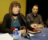 Rosado, con otro directivo, en una asamblea anterior de socios.