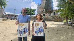 Alberto Conde y Cristina Cid, en la presentaci&oacute;n de las Festas de San Bieito de Allariz.