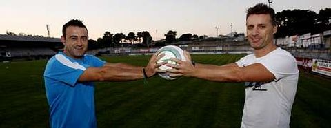 Ricardo Fern�ndez y �scar Garc�a demostraron ayer en Baltar su buena sinton�a pese a la rivalidad existente entre sus equipos.