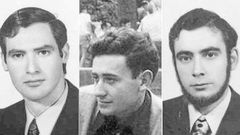 Los tres j�venes asesinados: Humberto Fouz, Jorge Garc�a y Fernando Quiroga