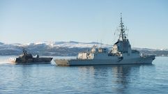 La F-101 navegando en aguas n�rdicas