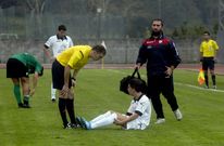 El jugador del Noia Canabal se lesion� el domingo en San L�zaro ante el Mugardos. 