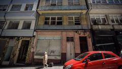 El edificio okupado en la calle Doctor Fleming de A Coru�a