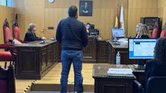 El acusado, durante el juicio en Ourense