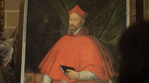 El retrato fue pintado al �leo en el siglo XVII sobre un dibujo de la cara del cardenal que hab�a hecho previamente Francisco Pacheco