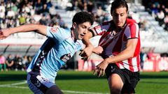 Hugo Burcio, durante el partido entre Celta Fortuna y Bilbao Athletic.