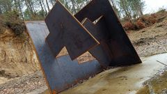 Escultura de Xo�n Torres Cidre que se colocar� en el memorial Poza das Ras, en Verea.