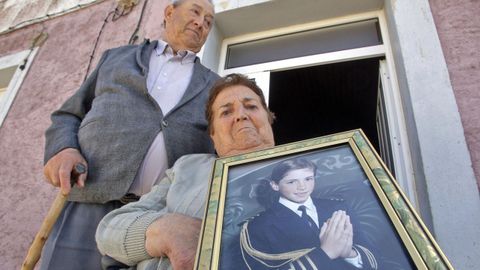 Imagen de archivo de los abuelos de Fernando Torres en su casa de Boqueixn