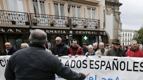 Jubiladas gallegos reclaman pensiones dignas en una protesta en Lugo