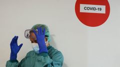 Una enfermera en el Hospital del Mar de Barcelona