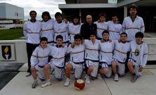 Jugadores, t�cnicos  y delegado del Peleteiro infantil