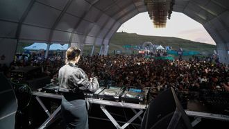 Un festival de �techno� celebrado en el parque de Bens de A Coru�a, en el 2024.