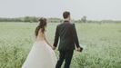 Dos novios en el d�a de su boda 