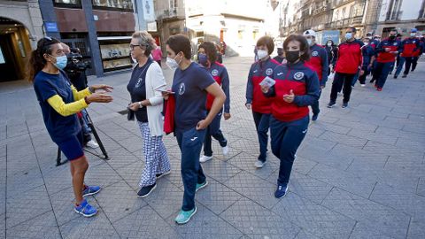 SALIDA DE LA CAMINATA PROTEGEMOS LOS CAMINOS, CON REPRESENTANTES DE LA  POLICA NACIONAL Y DE LA ASOCIACIN DE DISCAPACITADOS INTEECTUALES VIRGEN DE LA O-MENDEZ NUEZ