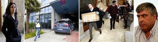 Bel�n Villar, edila de Ponteareas cuyo despacho fue registrado; registros en Santiago y Pontevedra; el concejal detenido