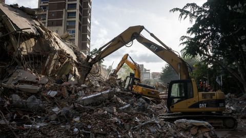 Edificio afectado en la zona de Altamira, Caracas