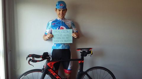 Samuel Blanco, vigente campe�n de la Volta a Galicia, manda su apoyo a los celtistas