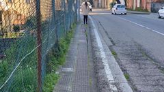 La carretera PO-546, a su paso por Estribela, en Pontevedra