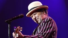 Joaqun Sabina, durante su ltimo concierto en A Corua