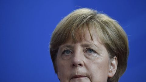 Merkel, en la rueda de prensa en Berln