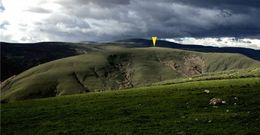 Vista de la elevaci�n de A Serra da Casi�a, donde estar�a el campamento romano. 