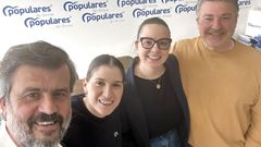Los cuatro integrantes del actual grupo municipal del PP en O Grove