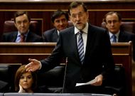 El presidente del Gobierno, ayer durante su intervenci�n en el Parlamento.