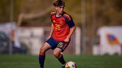 El canterano del Celta Mateo Sobral, en su debut con la selecci�n espa�ola sub-18.