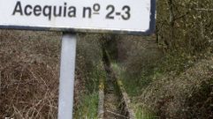 Una acequia seca del regad�o Val de Lemos, que empezar� a transportar agua probablemente en junio